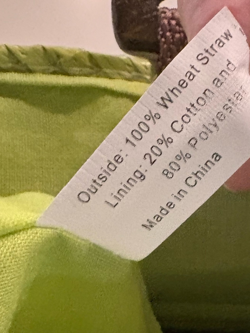 NWT Caribbean Joe Lime Green Wheat Straw HandHeld Tote Bag - Picture 12 of 12